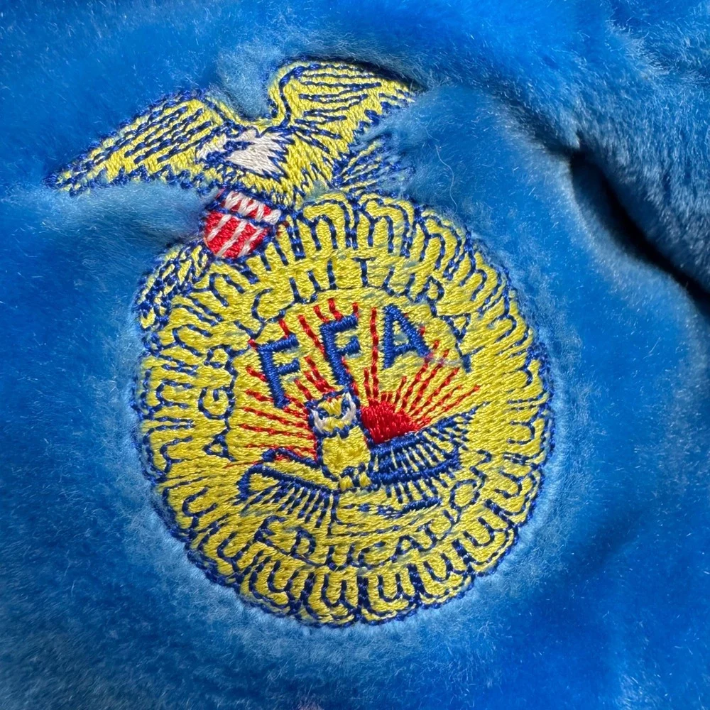 VTG RARE Glory Be FFA National Ag E Bear Blue Gold‎ Plush Stuffed Animal 2003